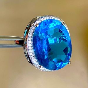 💥💥 SALE‼️ SUPER GLAM 💥 BLUE TOPAZ Ring ❤️💥